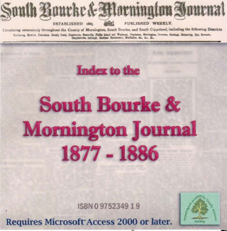 Index to the South Bourke and Mornington Journal 1877 - 1886