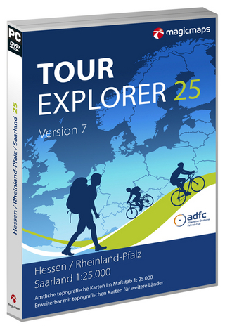 TOUR Explorer 25 Hessen / Rheinland-Pfalz / Saarland, Version 7.0, DVD-ROMs