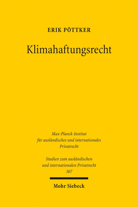 Klimahaftungsrecht - Erik P&ouml;ttker