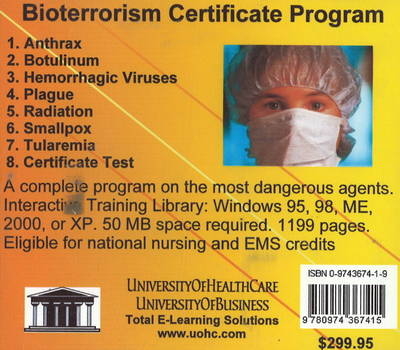 Bioterrorism Certificate Program - Daniel Farb, Professor Bruce Gordon