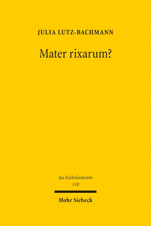 Mater rixarum? - Julia Lutz-Bachmann
