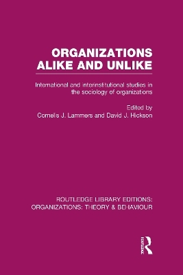 Organizations Alike and Unlike (RLE: Organizations) - 