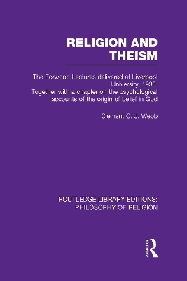 Religion and Theism - Clement C.J. Webb