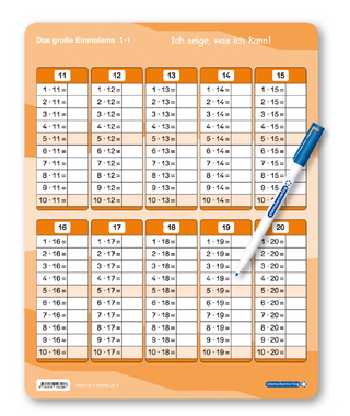 Das große Einmaleins mit Stift