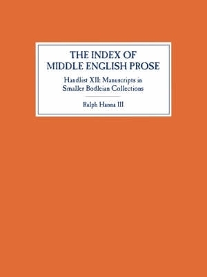The Index of Middle English Prose