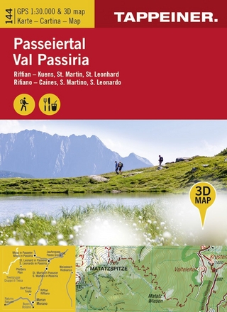 3D-Wanderkarten SET Passeiertal / Riffian-Kuens, St. Martin, St. Leonhard, 2 Karten. Carta escursionistica 3D Val Passiria SET / Rifiano-Caines, S. Martino, S. Leonardo
