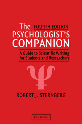 The Psychologist's Companion - Robert J. Sternberg