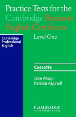 Practice Tests for the Cambridge Business English Certificate Level 1 - Patricia Aspinall, Jake Allsop