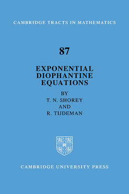 Exponential Diophantine Equations - T. N. Shorey, R. Tijdeman