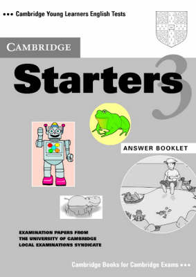 Cambridge Starters 3 Answer Booklet -  University of Cambridge Local Examinations Syndicate