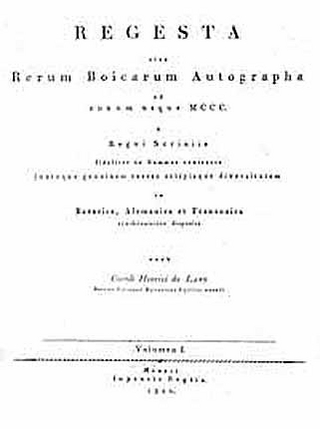 Regesta sive Rerum Boicarum Autographa (ad annum usque 1300)