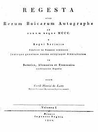 Regesta sive Rerum Boicarum Autographa (ad annum usque 1300) - 