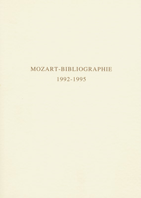 Mozart-Bibliographie / Mozart-Bibliographie - 
