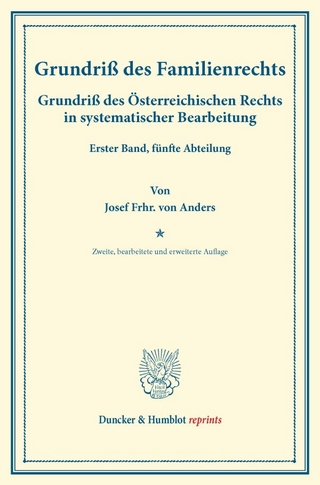 Grundriß des Familienrechts.