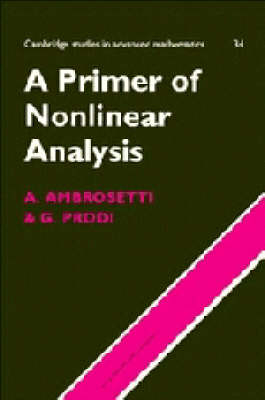 A Primer of Nonlinear Analysis - Antonio Ambrosetti, Giovanni Prodi