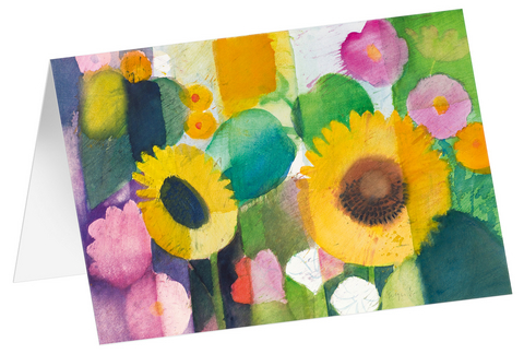 Sonnenblumen - Kunst-Faltkarten ohne Text (5 St&uuml;ck)