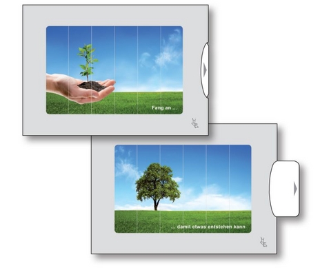 Zwei-Bild-Karte Pflanze