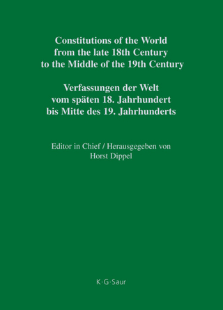 National Constitutions, Constitutions of the German States (Anhalt-Bernburg – Baden). Nationale Verfassungen, Verfassungen der deutschen Staaten (Anhalt-Bernburg - Baden)