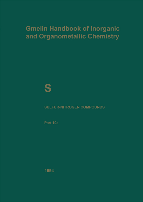 S Sulfur-Nitrogen Compounds - Norbert Baumann, Hans-J&uuml;rgen Fachmann, Reimund Jotter, Alfons Kubny