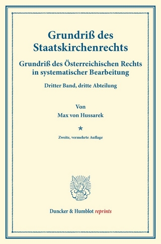Grundriß des Staatskirchenrechts.