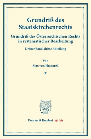Grundriß des Staatskirchenrechts.