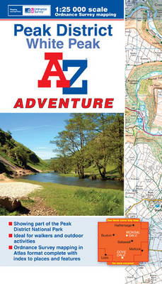 Peak District (White) Adventure Atlas -  Geographers' A-Z Map Company