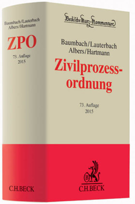 Zivilprozessordnung - Adolf Baumbach, Wolfgang Lauterbach, Jan Albers, Peter Hartmann