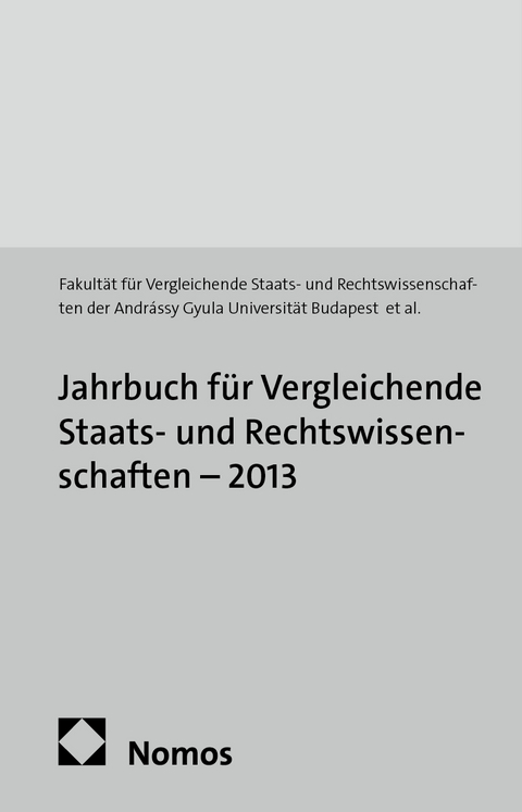 Jahrbuch f&uuml;r Vergleichende Staats- und Rechtswissenschaften - 2013 - 