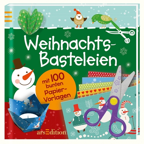 Weihnachtsbasteleien mit 100 bunten Papiervorlagen