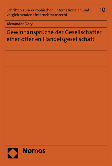 Gewinnanspr&uuml;che der Gesellschafter einer offenen Handelsgesellschaft - Alexander Dory