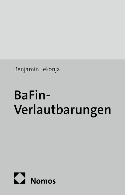 BaFin-Verlautbarungen - Benjamin Fekonja