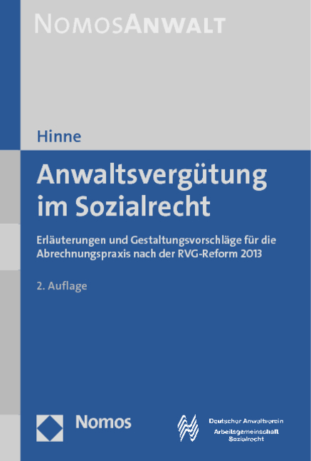 Anwaltsverg&uuml;tung im Sozialrecht - Dirk Hinne