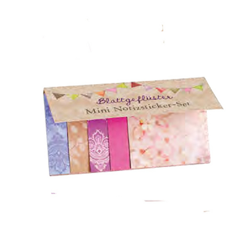 Blattgefl&uuml;ster Mini-Notiz-Sticker-Set