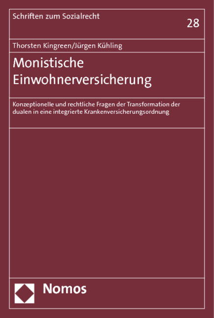 Monistische Einwohnerversicherung - Thorsten Kingreen, J&uuml;rgen K&uuml;hling