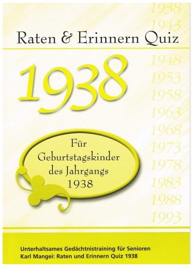 Raten und Erinnern Quiz 1938 - Karl Mangei