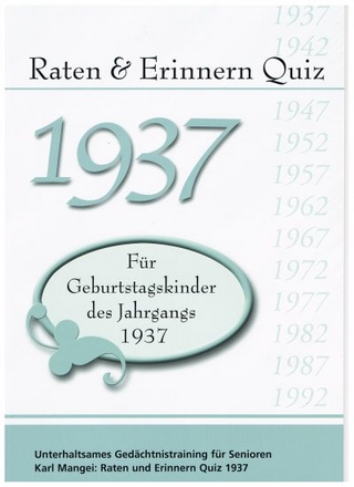 Raten und Erinnern Quiz 1937