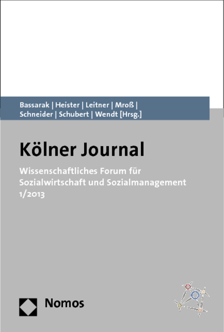 Wissenschaftliches Forum f&uuml;r Sozialwirtschaft und Sozialmanagement 1/2013 - 