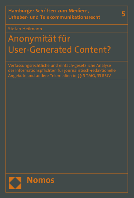 Anonymit&auml;t f&uuml;r User-Generated Content? - Stefan Heilmann