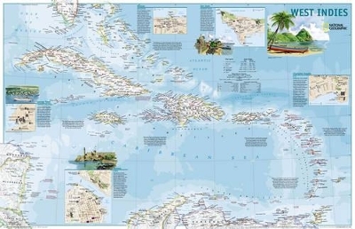 West Indies Traveler, 2 Sided, Tubed - National Geographic Maps