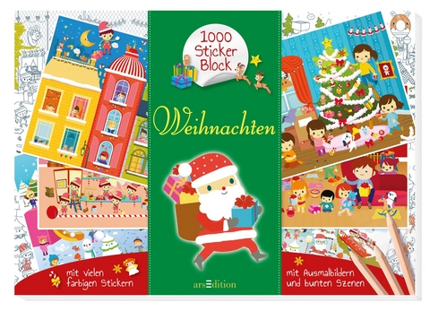 1000-Sticker-Block Weihnachten - Cl&eacute;mentine Derodit