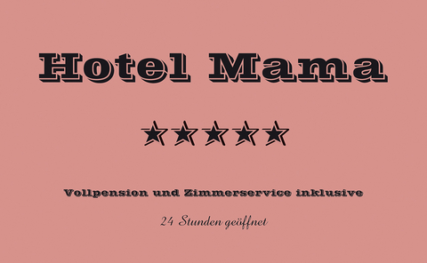 Fr&uuml;hst&uuml;cksbrettchen "Hotel Mama"