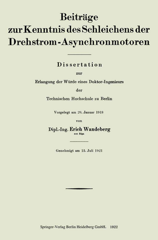Beiträge zur Kenntnis des Schleichens der Drehstrom-Asynchronmotoren