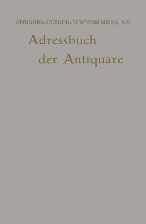 Internationales Adressbuch der Antiquar-Buchh&auml;ndler / International Directory of Second-hand Booksellers / Annuaire international des Librairies d&rsquo;occasion - Wilhelm Junk