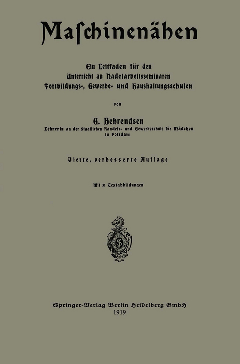 Maschinen&auml;hen - Gertrud Behrendsen