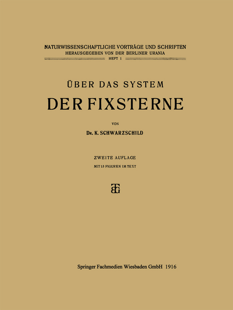 &Uuml;ber das System der Fixsterne - K. Schwarzschild