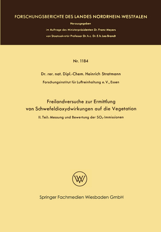 Freilandversuche zur Ermittlung von Schwefeldioxydwirkungen auf die Vegetation
