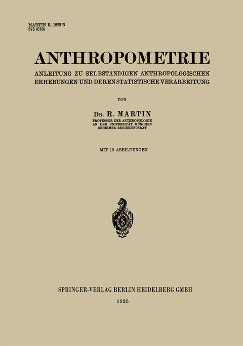 Anthropometrie - R. Martin