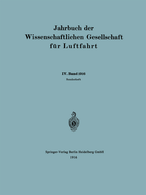 Jahrbuch der Wissenschaftlichen Gesellschaft für Luftfahrt -  Wissenschaftliche Gesellschaft für Luftfahrt
