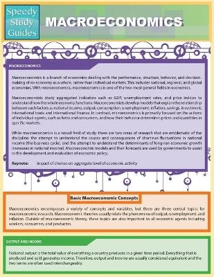 Macroeconomics (Speedy Study Guides) -  Speedy Publishing LLC