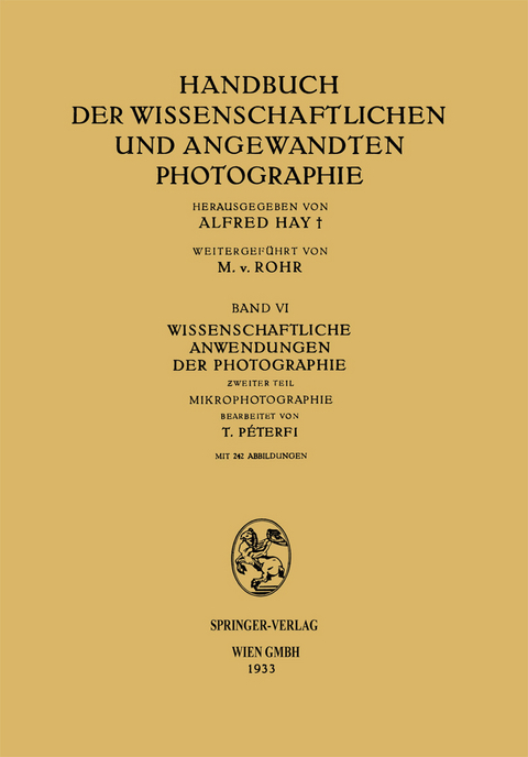 Wissenschaftliche Anwendungen der Photographie - Tibor P&Eacute;terfi